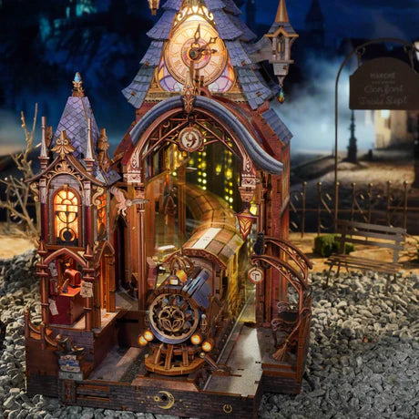 Magic Platform DIY Book Nook Kit – Light-Up Wooden Puzzle for Book Lovers
